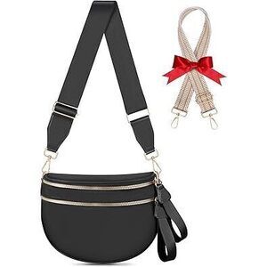 Checkered Crossbody Bag Bum Bags For Women Large Nylon Checkered Purse Fanny